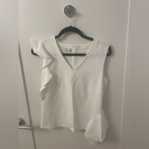 Akris Punto White Top with Ruffle